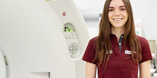 Bild von der Vortragenden in der Klinik