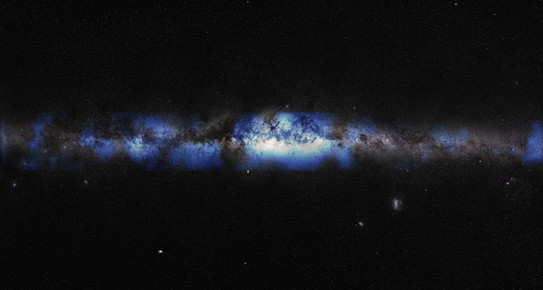 Milchstraße durch Neutrinodaten künstlerisch abgebildet