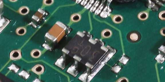close-up of a circuit board